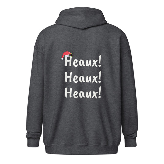 Heaux Heaux Heaux Zippered Hoodie (light logo)