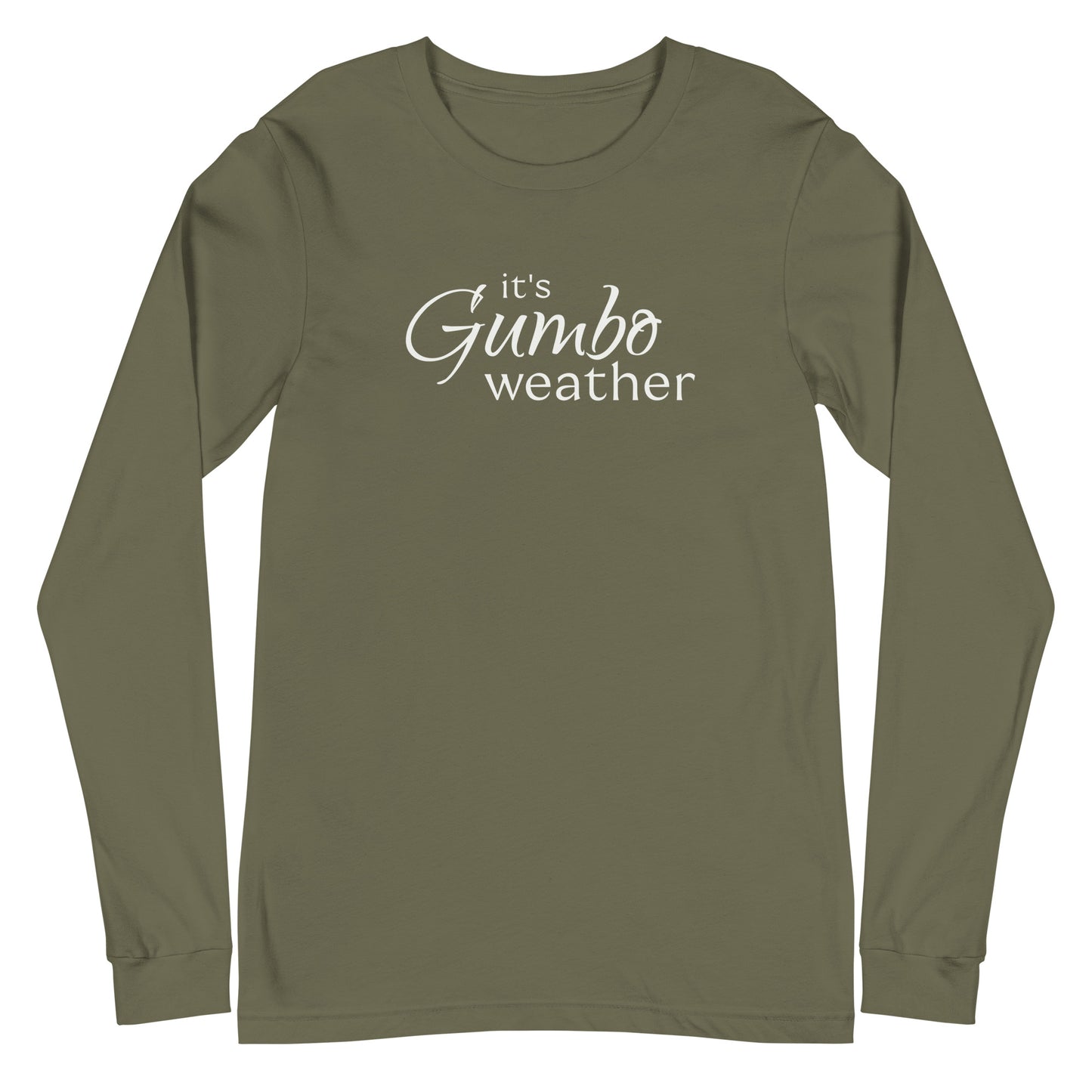 It's Gumbo Weather (long sleeve/light logo)